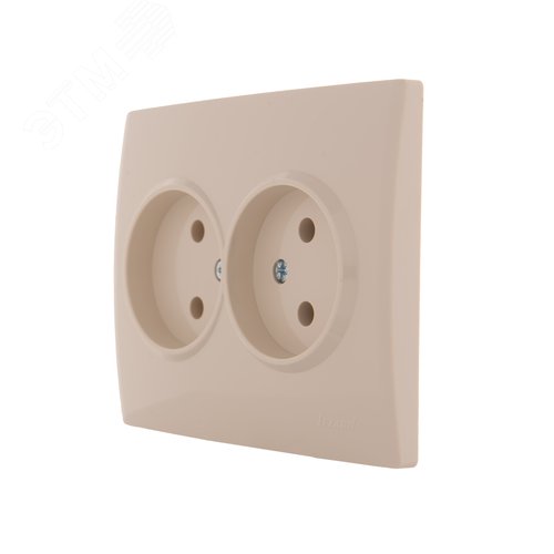 KARINA Розетка двойная б/з ПБТ крем (10шт/120шт) 2