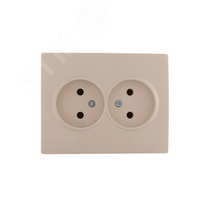 KARINA Розетка двойная б/з ПБТ крем (10шт/120шт)