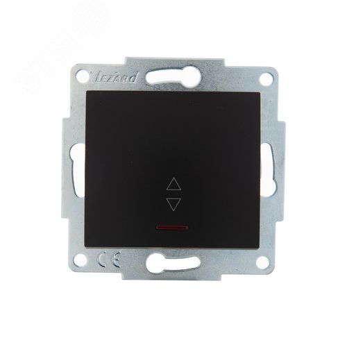 KARINA Выключатель проходной с подсветкой чёрный бархат (10шт/120шт) 2