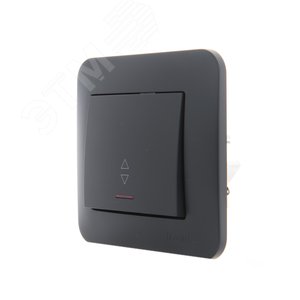 KARINA Выключатель проходной с подсветкой чёрный бархат (10шт/120шт)