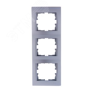 KARINA Рамка 3-ая вертикальная б/вст матовое серебро (10шт/120шт)