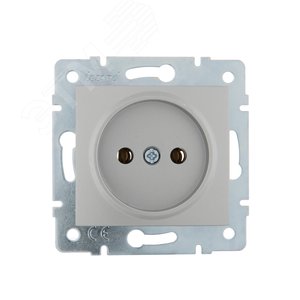 KARINA Розетка б/з ПБТ матовое серебро (10шт/120шт)