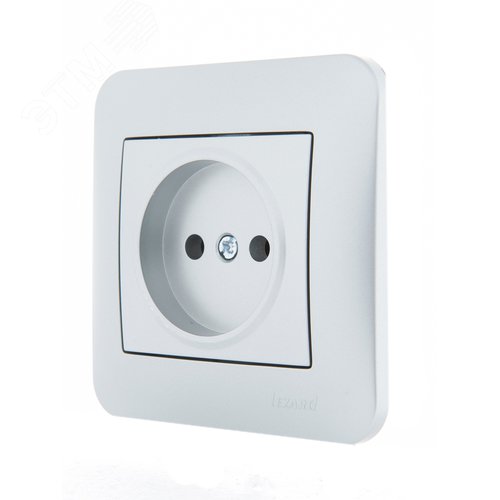 KARINA Розетка б/з ПБТ матовое серебро (10шт/120шт) 2