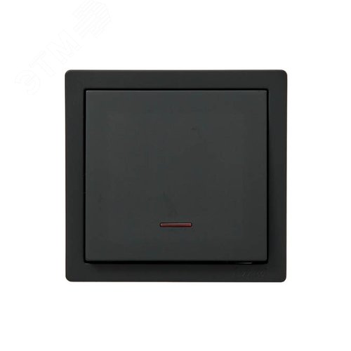 LETO Выключатель с подсветкой чёрный бархат  Lezard  752-4200-111 - Lezard, артикул 752-4200-111