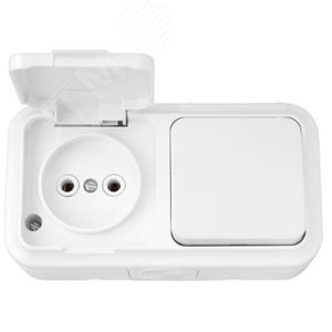 Беларусь блок нар IP44 1-1-кл выкл +розетка - БелТИЗ
