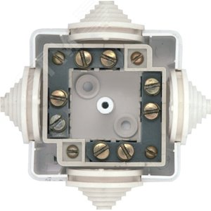 IP44 Коробка ответвительная открытой установки КОА-002 с контактной группой 60х60х42, белая - Кунцево