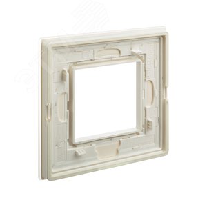 Рамка из натурального стекла,  ''Avanti'', белая, 2 модуля 4