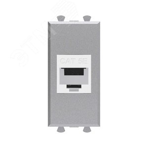 Avanti Компьютерная розетка RJ-45 без шторки      модульная, кат.5е, "Avanti", Закаленная сталь, 1  модуль - DKC (ДКС)
