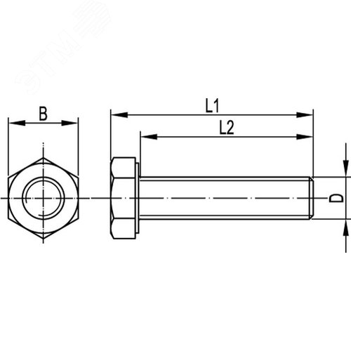 Болт шестигранный М4х16 (1 уп.-200 шт.) 2