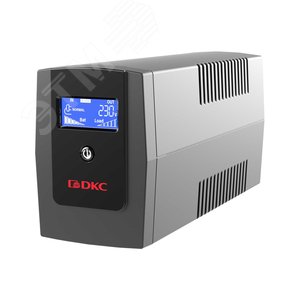 Источник бесперебойного питания line-interactive, Инфо Элсиди (Info LCD) 600 ВА/360 Вт, 1/1, 3xIEC C13, USB + RJ45, LCD, 1x7Aч - DKC IT