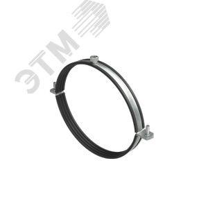 Хомут для воздуховодов с изоляцией с гайкой М8 для труб d 600 мм