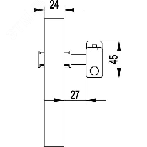 Хомут на металлические трубы диаметр 80-160мм медь 2