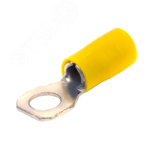 Наконечник кабельный НКИ 2.5-6 с изолированным    фланцем желтый (50шт)