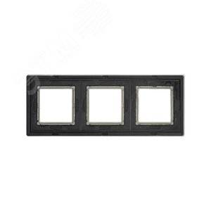 Рамка из алюминия, ''Avanti'', черная, 6 модулей 3