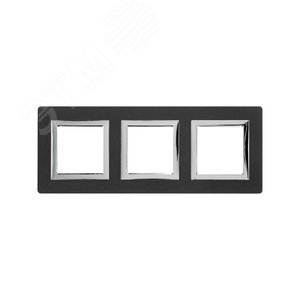 Рамка из алюминия, ''Avanti'', черная, 6 модулей