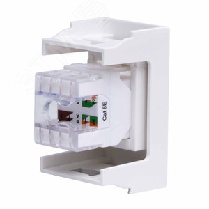 VIVA Розетка компьютерная RJ45 1 модуль категория 5е белая - фото 3