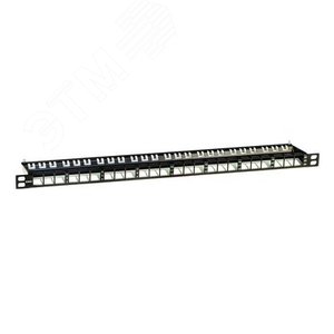Патч-панель наборная экранированная 19дюймов 0.5U Keystone 24порта - DKC IT