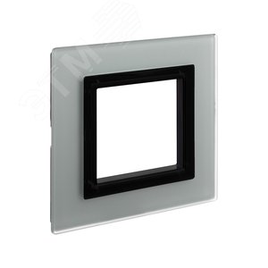 Рамка из натурального стекла,, ''Avanti'', светло-серая, 2 модуля 2