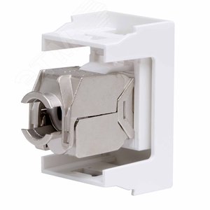 Розетка компьютерная RJ45 категория 6 экран Viva белая 1 модуль - фото 3
