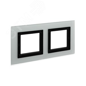 Рамка из натурального стекла, ''Avanti'', светло-серая, 4 модуля 2