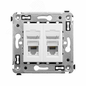 Avanti Розетка RJ-45 в стену, 5e двойная, Белое   облако - DKC (ДКС)