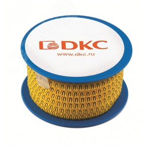 Колечко маркировочное (земля) 1.3-2.5мм черное на желтом QUADRO (1000шт)