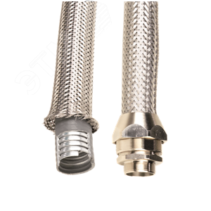Металлорукав DN 50мм D внутреннний=50.5 мм D наружный= 58.5 в гладкой EVA изоляции и оплетке из нержавеющей стали (607ETX050)