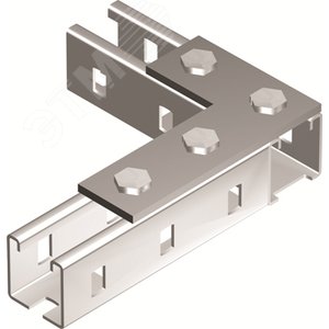 Пластина соединительная 90х140 мм L-образная 4отверстия горячеоцинкованная