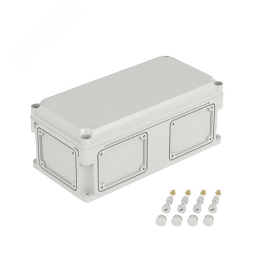 Корпус IP66/IP67, 400х200х160 мм, без МП, с фланцами, непрозрачная крышка H= 35 мм - DKC (ДКС)
