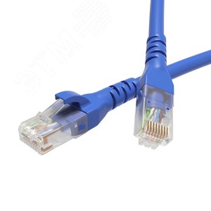 Патч-корд неэкранированный CAT6 U/UTP 4х2 LSZH синий 1.5м - DKC IT