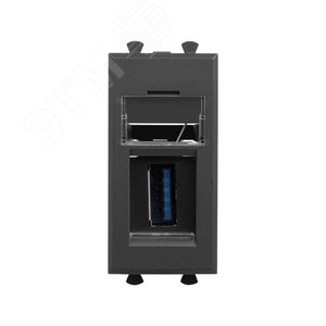 Avanti USB 3.0 розетка модульная, тип А-А, , Черный матовый, 1 модуль - DKC (ДКС)