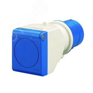 Переходник для труб 16A 3п 230В>16A (2P+E) 250В голубой - DKC (ДКС)