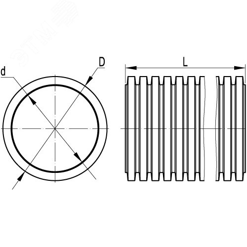 Труба жесткая двустенная для кабельной канализации (8кПа) 200мм длина 5.7м 3
