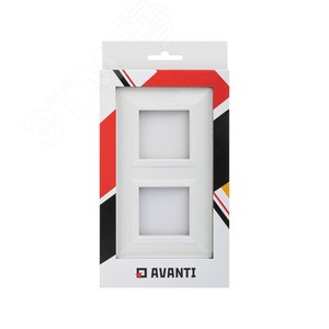Рамка из металла, ''Avanti'', белая, 4 модуля 5