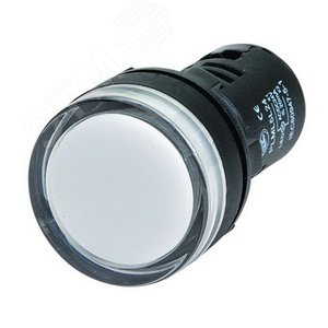 Индикатор сигнальный со встроенным диодом 220В белый (ALIL5L220)