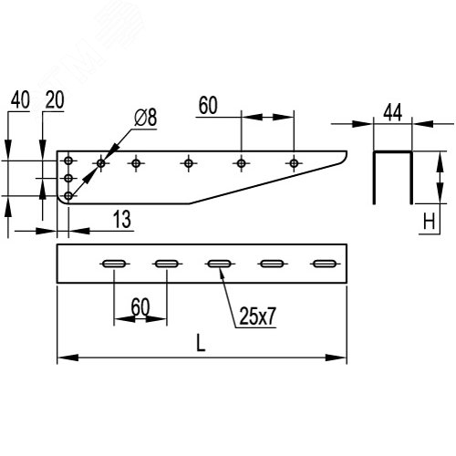 Консоль BM основание 400 мм 2