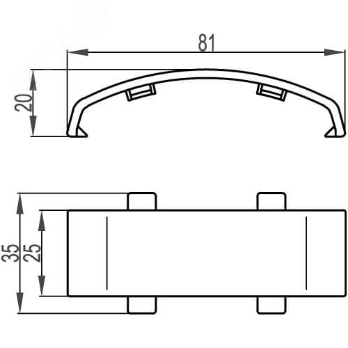 Накладка на стык кабель-канала GSP черная 3