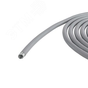 Металлорукав DN 40мм в гладкой ПВХ изоляции, Dвн 40,0 мм, Dнар 48,0, 25м, цвет серый