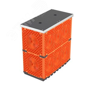Кабельный колодец связи (ККС) пластиковый для кабельной канализации с крышками,  F0, 750х375х750 мм - DKC (ДКС)