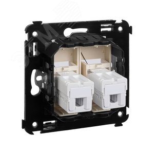 Avanti Розетка телефонная в стену двойная, ''Ванильная дымка'' 4