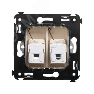 Avanti Розетка телефонная в стену двойная, ''Ванильная дымка'' 3