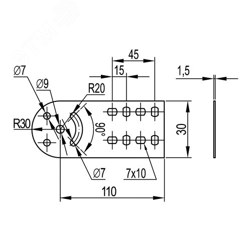 Пластина крепежная GSV H50 в комплекте с крепежными элементами, необходимыми для монтажа 2
