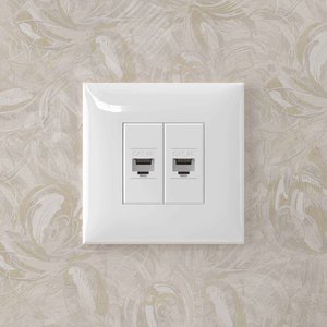 Avanti Компьютерная розетка RJ-45 без шторки в    стену, кат.5е двойная, Белое облако - фото 5
