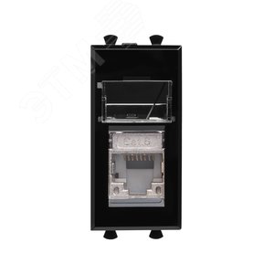Avanti Компьютерная розетка RJ-45 без шторки      модульная кат.6 экранированная Черный квадрат 1   модуль - DKC (ДКС)