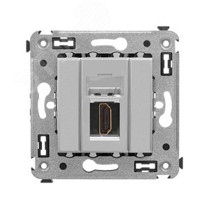 Avanti HDMI розетка одинарная в стену, тип А-А,  Закаленная сталь - DKC (ДКС)