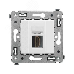 Avanti HDMI розетка одинарная в стену тип А-А     Белое облако - DKC (ДКС)