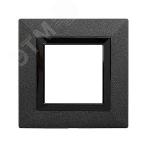 Рамка из металла, ''Avanti'', графитовая, 2 модуля