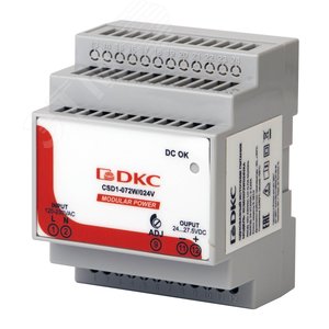 Источник питания MODULAR POWER, однофазный, 72Вт, 3А, 24В - DKC (ДКС)