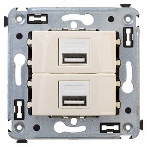 Avanti USB зарядное устройство в стену, ''Ванильная дымка'' - DKC (ДКС)