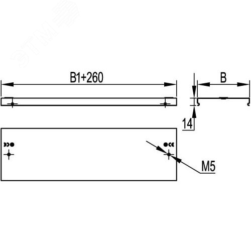 Крышка TDSA на ответвитель Т-образный вертикальный 300/500мм цинк-ламельная 2